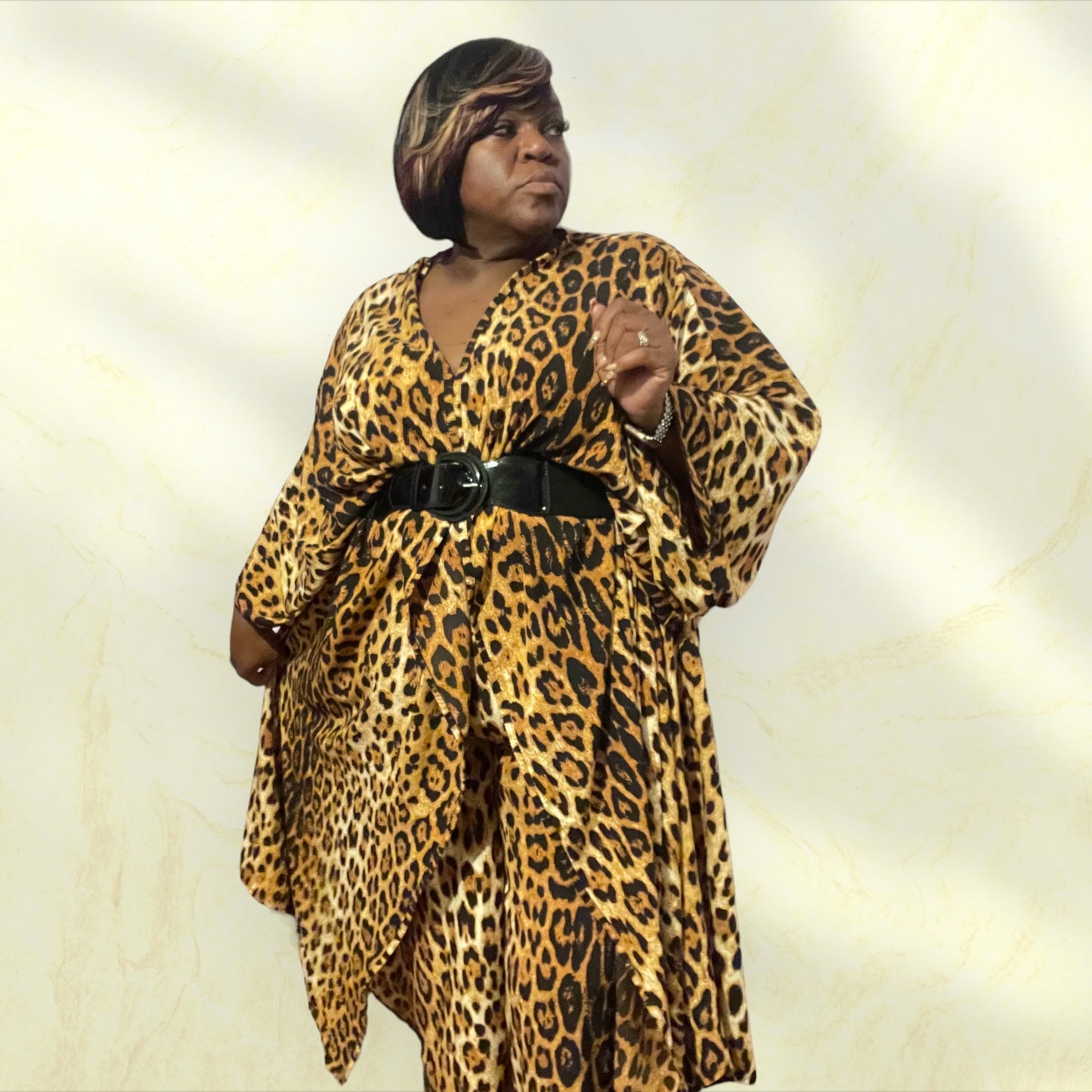 Leopard kimono set 